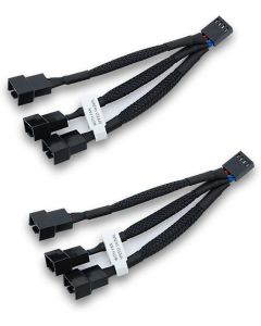 EKWB EK-Cable Y-Splitter 3-Fan PWM, 10cm, 2-Pack